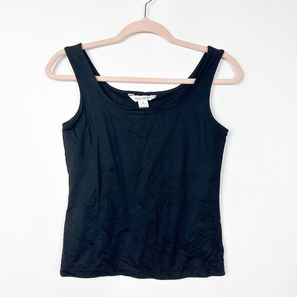 2/$30 White House Black Market Cropped Knit Tank Top Black Small #A0120 - Picture 3 of 7